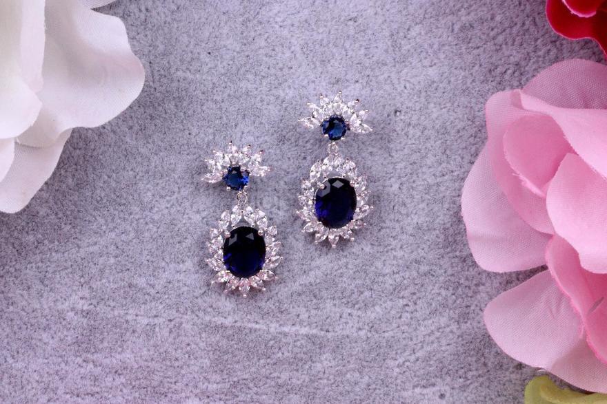 Серьги с цирконами Lele из Посеребренная бижутерия от  1
