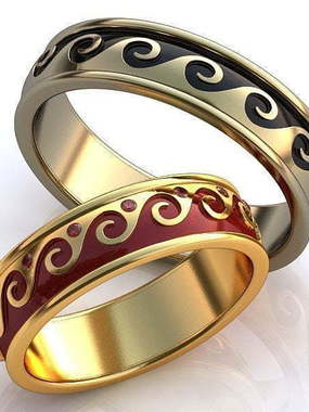 Обручальные кольца Салина Арт.303 из Желтое золото от Ювелирный салон ROYAL DIAMONDS 1