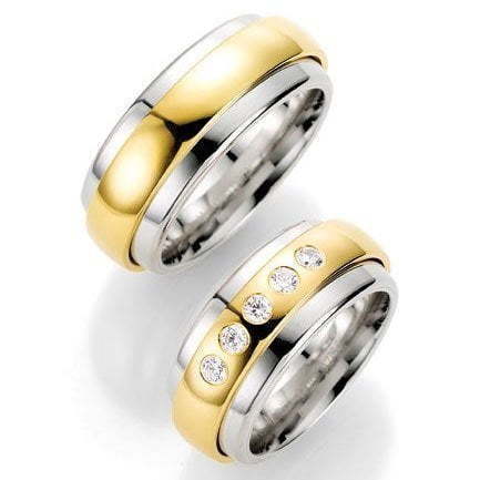 Обручальные кольца из Комбинированные от Ювелирный салон Jewelry & Diamonds 1