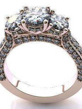 Помолвочное золотое кольцо из Розовое (красное) золото от Ювелирный салон Jewelry & Diamonds 1