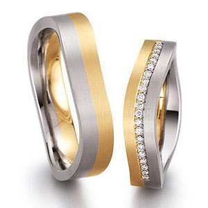 Обручальные кольца из Комбинированные от Ювелирный салон Jewelry & Diamonds 1