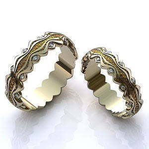Обручальное кольцо из Комбинированные от Ювелирный салон Jewelry & Diamonds 1