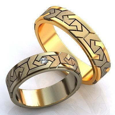 Обручальные кольца из Желтое золото, Комбинированные от Ювелирный салон Jewelry & Diamonds 1