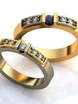 Обручальные кольца из Желтое золото, Комбинированные от Ювелирный салон Jewelry & Diamonds 1